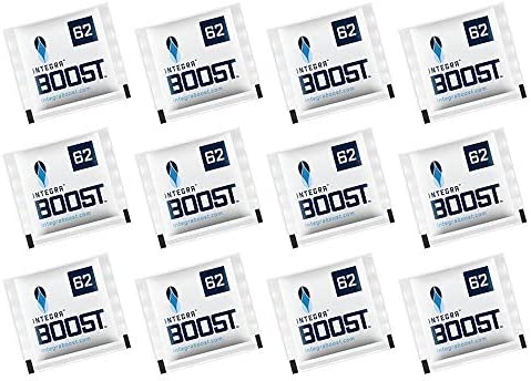 Integra Boost 8g Humidiccant Pack 62% (12 pack) - 2-Way Humidity Control Packs - Includes Replacement Indicator Cards