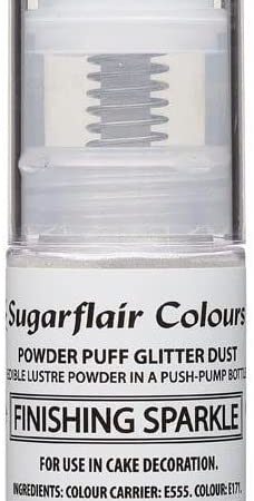 Sugarflair Powder Puff Edible Pump Spray Lustre Dust 10g - Finishing Sparkle
